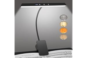 IGOOBER Professional Rechargeable Music Stand Light - 1/2/4 Pack Eye Caring 47 LED Clip on Piano Lights, 4 Color & 3 Brightness, USB-C, Long Lasting up to 110 Hours, Portable Lamp for Musician, Piano, Reading