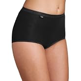 Sloggi Womens 4 Pack Zero Feel High Waisted Cheeky Cotton Underwear or Panties for Ladies Basic Maxi Briefs Black