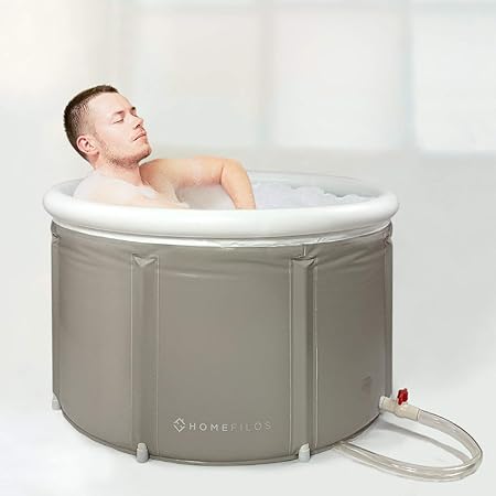 Portable Bathtub (Large) by Homefilos, Japanese Soaking Bath Tub for