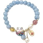 Acekiily Lucky Cat Jewelry Bracelet With,Feng Shui Wealth & Protection Bracelet for Women