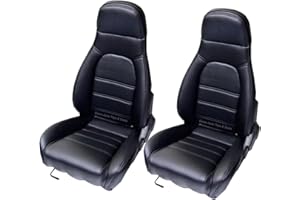 Sierra Auto Tops Front Seat Cover Kit for Mazda Miata 1990-1996 Standard Seats, Black Simulated Leather