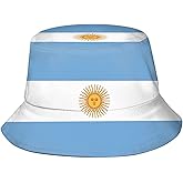 Funny Argentina Argentinian Flag Bucket Hat Packable Fishing Sun Cap Summer Fisherman Hats for Women Men