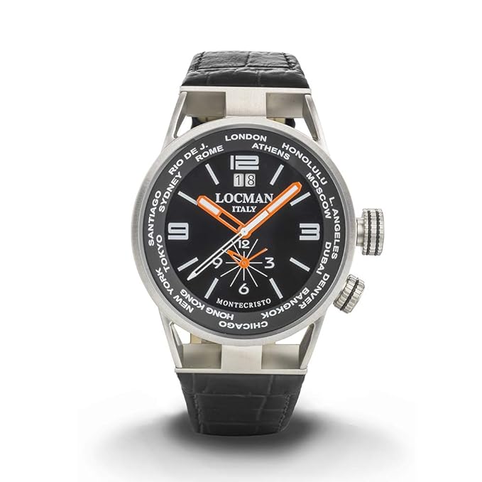 Armbanduhr Herren Dual Time Montecristo Ref. 508 0508 a01s-00bkwhpk – LOCMAN
