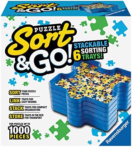 Ravensburger Type and Go Jigsaw Puzzle Accent – Sturdy and Simple to Use Plastic Puzzle Formed Sorting Trays for Puzzles As much as 1000 Items