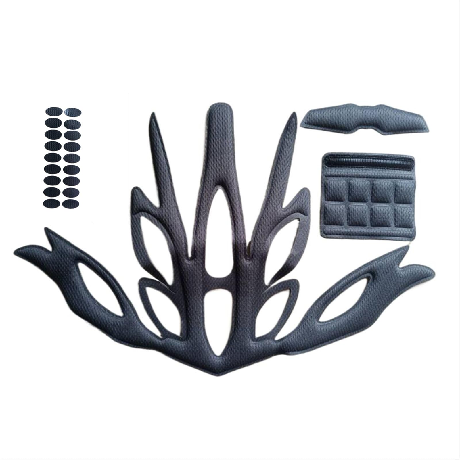 Helmet Padding Foam Pads Kit Sealed Sponge Protective Lining Liner Cushion Mat Set for Outdoor Sports Cycling Bike Motor Bicycle Riding Accessories (Dark Grey)