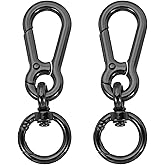 PATIKIL 3" Metal Key Chain Hooks, 2Pcs Double Opening Swivel Keychain Clasp with Spring O Ring