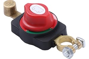 Battery Isolator Switch 12V-48V Top Post Battery Disconnect Switch Heavy Duty Battery Power Cut Master Switch Negative Termin