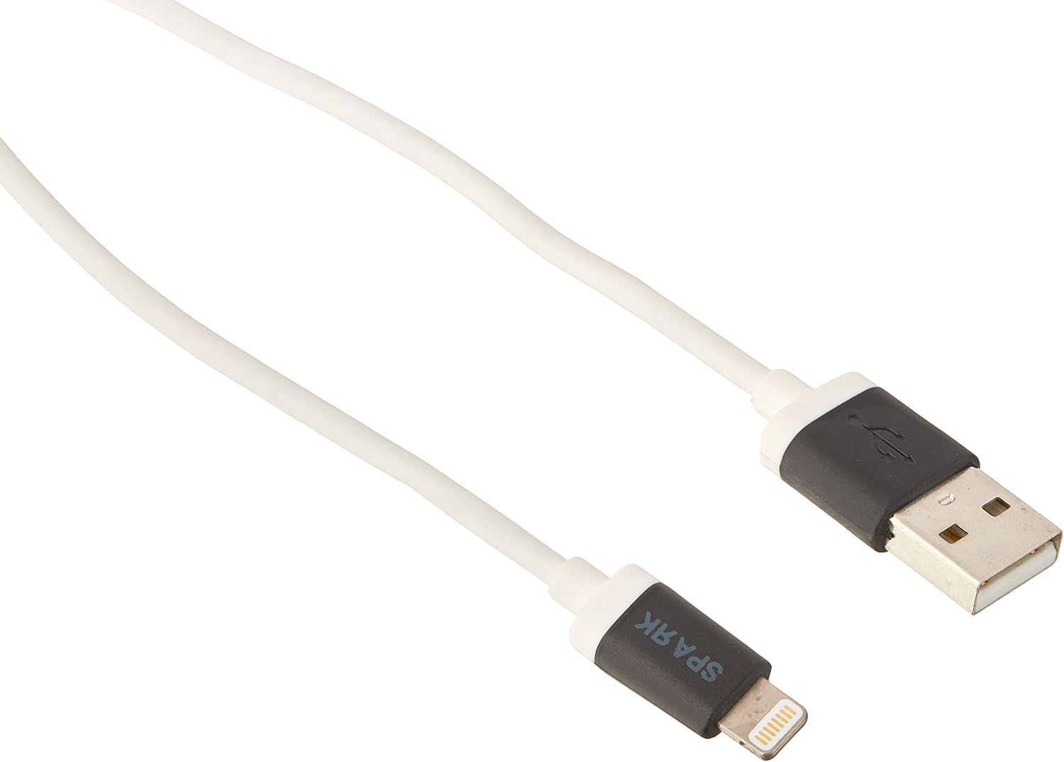 Spark Electronics MFI (Made for iPhone) Apple Certified Charging Data Cable Charger for iPhone 7/7 Plus 6/6 Plus - Retail Packaging - White