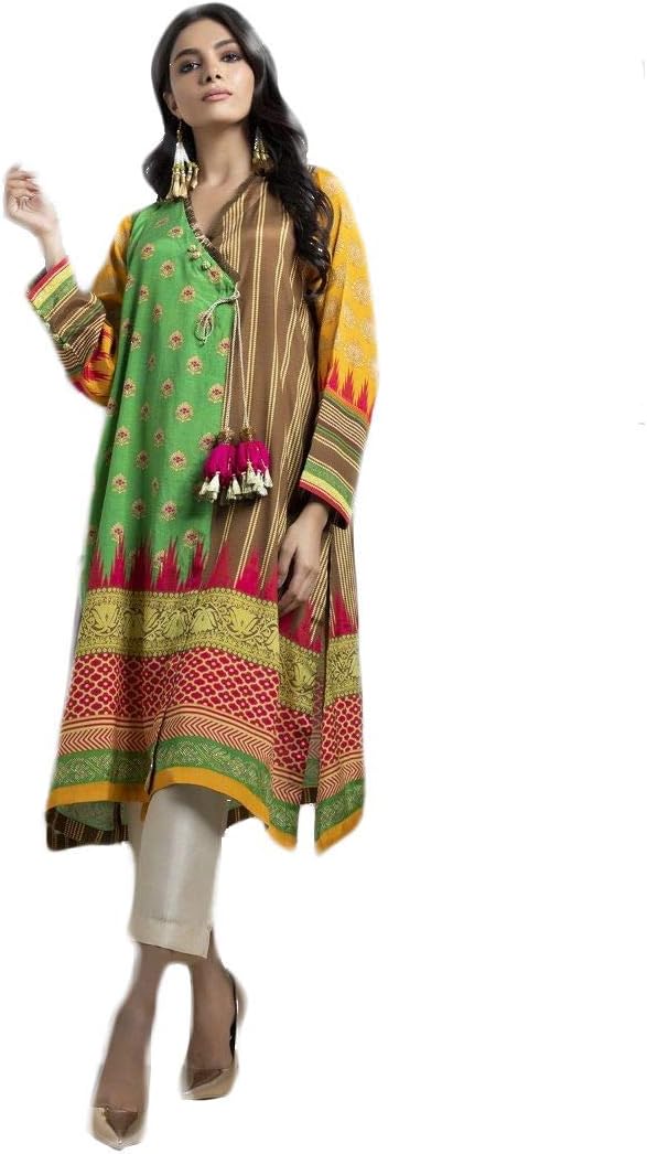The Vibrant Angarakha Designed Printed Kurta is The Best for Wedding and Party Green