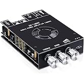Audio Amplifier Board, ZK-1602T Bluetooth 5.0 Power Amp for Home Speakers 2.0 Channel 160W+160W Stereo Mini Amplifier Module TDA7498E Chip W/TB, USB, AUX, DC 15-36V