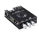 Audio Amplifier Board, ZK-1602T Bluetooth 5.0 Power Amp for Home Speakers 2.0 Channel 160W+160W Stereo Mini Amplifier Module TDA7498E Chip W/TB, USB, AUX, DC 15-36V