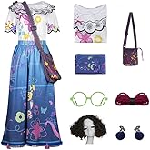 PAINEOMN Mirabel Dolores Pepa Luisa Costume Dress for Women Adult Madrigal Family Cosplay Outfit for Halloween