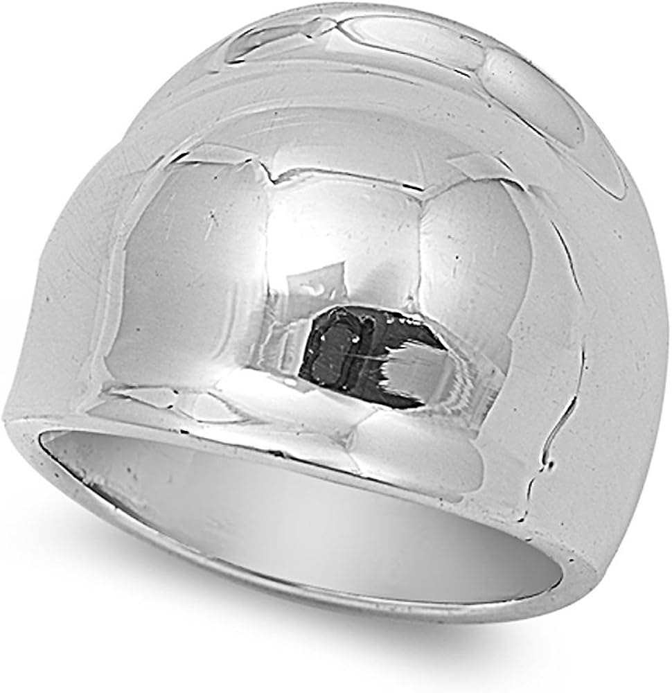Sterling Silver Convex Bulb Ring size10 Amazon.co.uk Jewellery