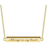 RJCMJDEU Horizontal Bar Urn Necklaces for Ashes for Women Stainless Steel Keepsake Memorial Cremation Jewelry Ashes Necklace Pendant