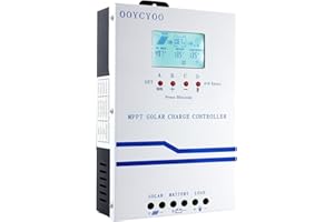 OOYCYOO 40A Solar Charge Controller MPPT 12V 24V 36V 48V Controller 40amp Solar Charge Regulator MPPT 160V w/LCD Display Work with AGM, Gel, Flooded and Lithium