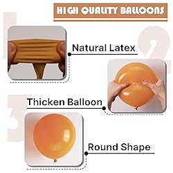 PartyWoo Burnt Orange Balloons 140 pcs Orange
