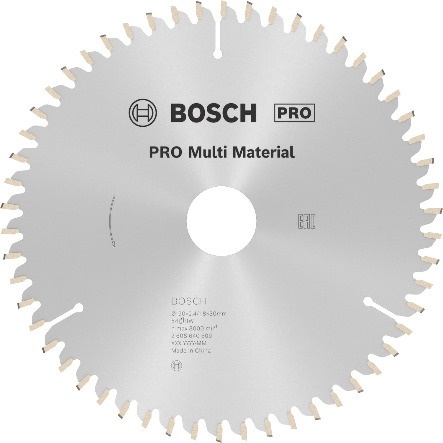 Bosch 1x PRO Multi Material Circular Saw Blade for Corded Hand-Held Saws (for Aluminium, Plastics, Ø mm, Professional Accessory Hand-Held Circular Saw)