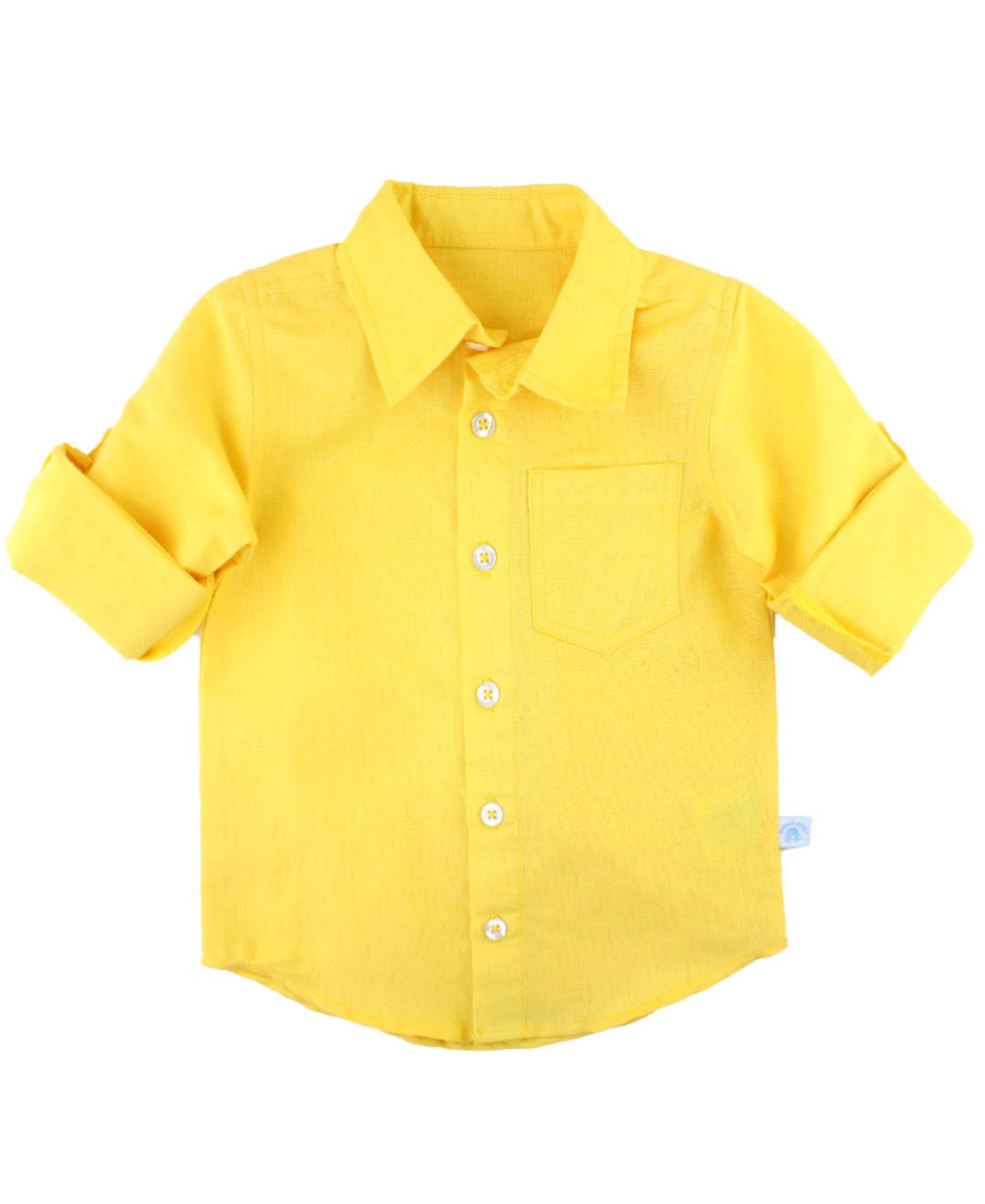 baby yellow button down shirt