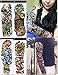 DaLin 4 Sheets Extra Large Temporary Tattoos, Full Arm (Set 1)