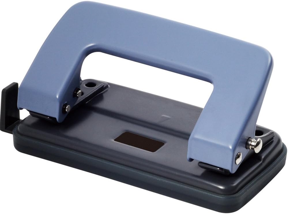 Cmxsevenday No.0101 Two Holes Punch, 1/4'' Hole Size, 10 Sheets Capacity - Blue