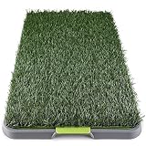 Dog Grass Pee Pad Potty - Artificial Grass Patch for Dogs - Pet Litter Box Training Pads Best for Puppy Indoor Turf - Fresh Fake Porch Lawn Toilet Mat Bathroom Tray - Doggie Trainer Balcony Patio Mats