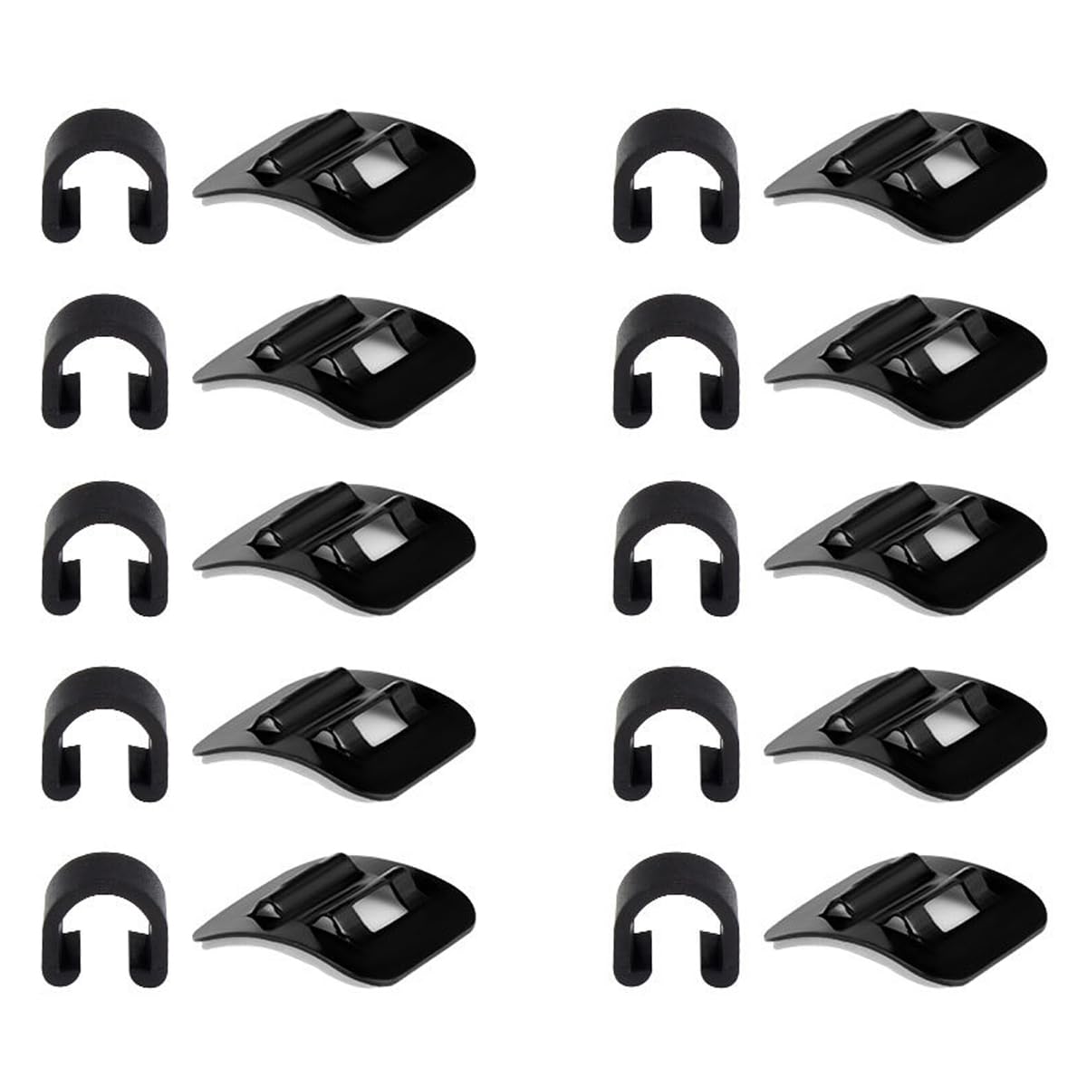 HOUSON 10 Pieces C-Clip Cable Guide, Aluminum C Buckle Bicycle Frame C Buckle for MTB Road Mountain Bike