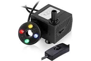 JOINDATAT Indoor Tabletop Water Fountain Rotating Ball Rock Waterfall Fountain with Colorful Lights and Natural River Rocks, Zen Meditation for Home Office Decor (Pump)