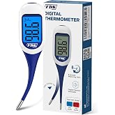 FDK 8-Second Large Digital Thermometer for Adults Fever Case | Dual Color Backlight, Storage Case, Flexible Tip, Large LCD Screen, Fast Accurate Readings, Ideal for Adults Kids and Babies