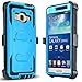 J.west Grand Prime Case, [Kickstand] Shock Absorption Hybrid Dual Layer Full-Body Rugged Holster Protective Case Cover with Belt Clip for Grand Prime/Go Prime (Blue)