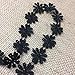 5 Yard Lot, Margarita Daisy Flower Venise Lace Trim, Gorgeous, Black, 1