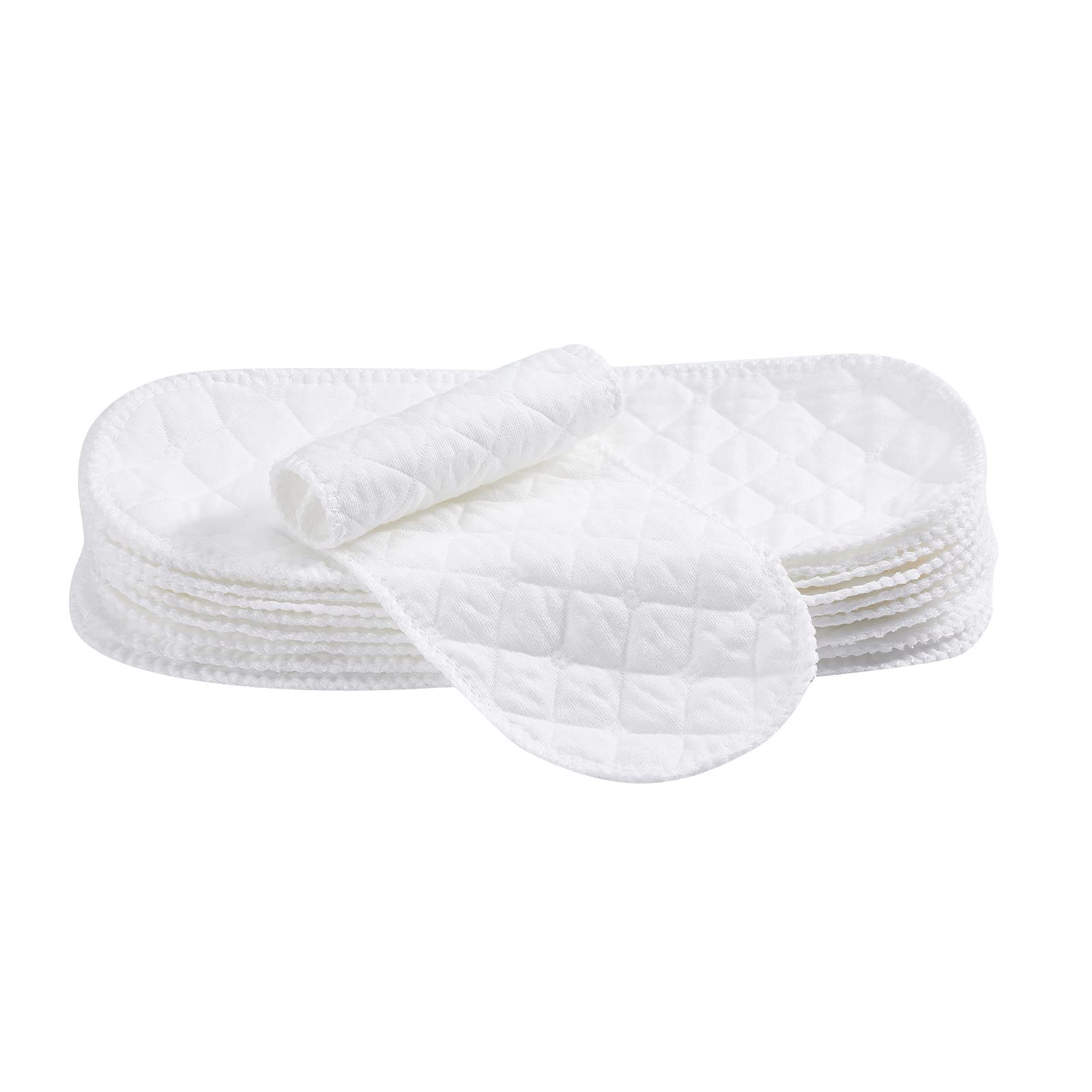 Photo 1 of 10PCS Three-Layers Cotton Diaper Reusable Solid Casual Infant Baby Cloth Diaper Covers Nappy Liners Insert (Three Layers - S, 30x11cm / 11.81x4.33in)