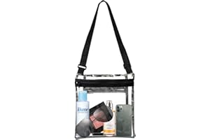 Saiveina Clear Crossbody Bag Stadium Approved, Clear Purse Bags for Women, Clear Bag with Inner Pocket and Adjustable Strap