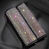 Uphily Bling Bling Car Safety Belt Covers - Pink