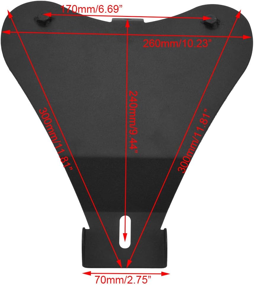 NATGIC Motorcycle Solo Seat Baseplate Base Plate Base Pan Heavy Duty Steel Black Fits for H-arley Sporster 883 1200 Chopper Bobber - Image 4