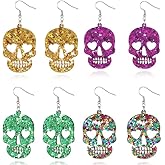 Estivaux Day of The Dead Earrings Mexican Skeleton Drop Earring