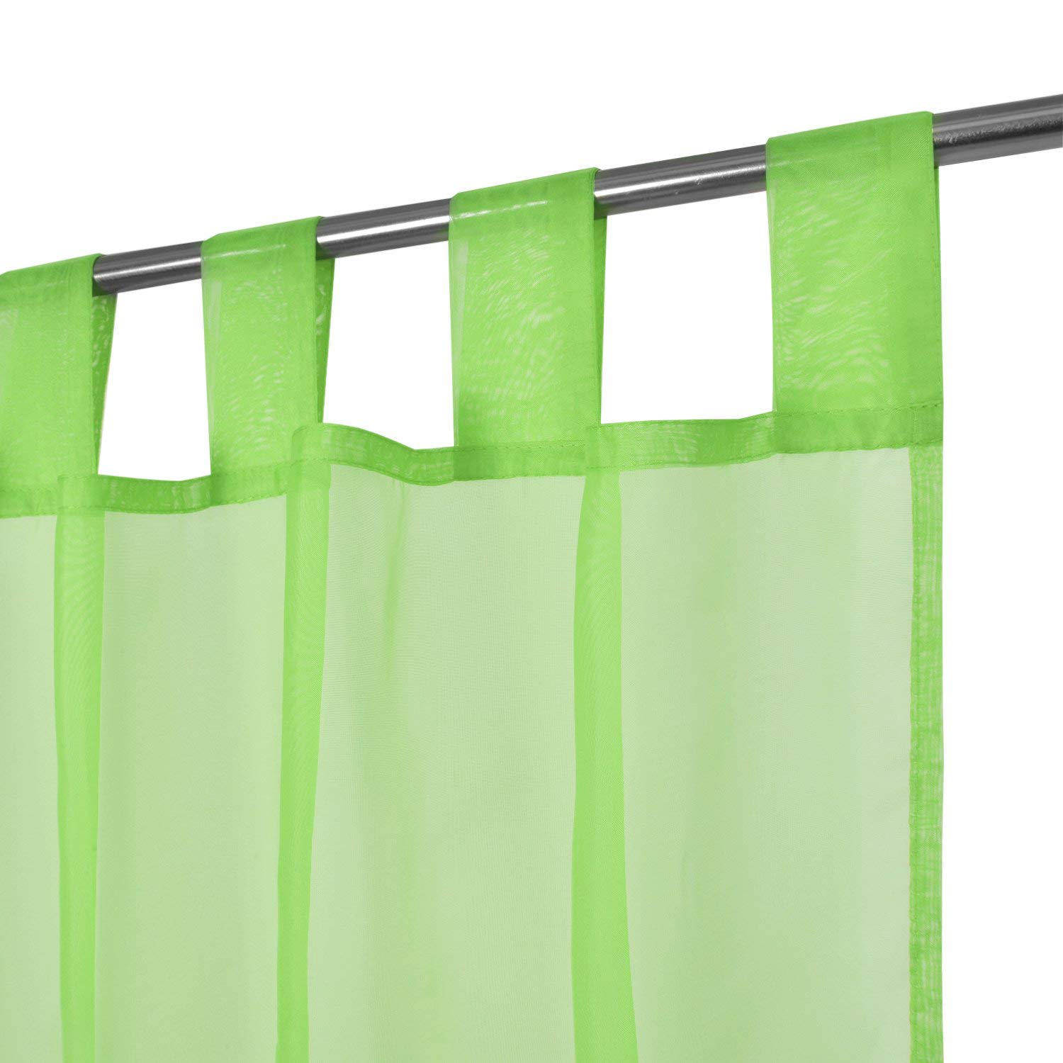 Megachest sheer Voile Tab Top Curtain(lime, 56" wideX90 drop(W142cmXH228.5cm))