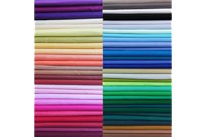 BBRAND 50pcs 10 x 10 inch Multicolor Cotton Fabric Bundle Squares for Quilting Sewing, Precut Fabric Squares for Craft Patchwork