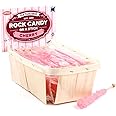 Extra Large Rock Candy Sticks: 24 Pink Cherry Lollipop - Individually Wrapped - Espeez Rock Candy Sticks for Candy Buffet, Birthdays, Weddings, Receptions and Baby Shower