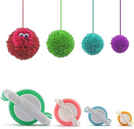 Pom Pom Maker 4 Sizes Fluff Ball Weaver Needle Pom Maker Sets Diy Pompoms Craft Doll
