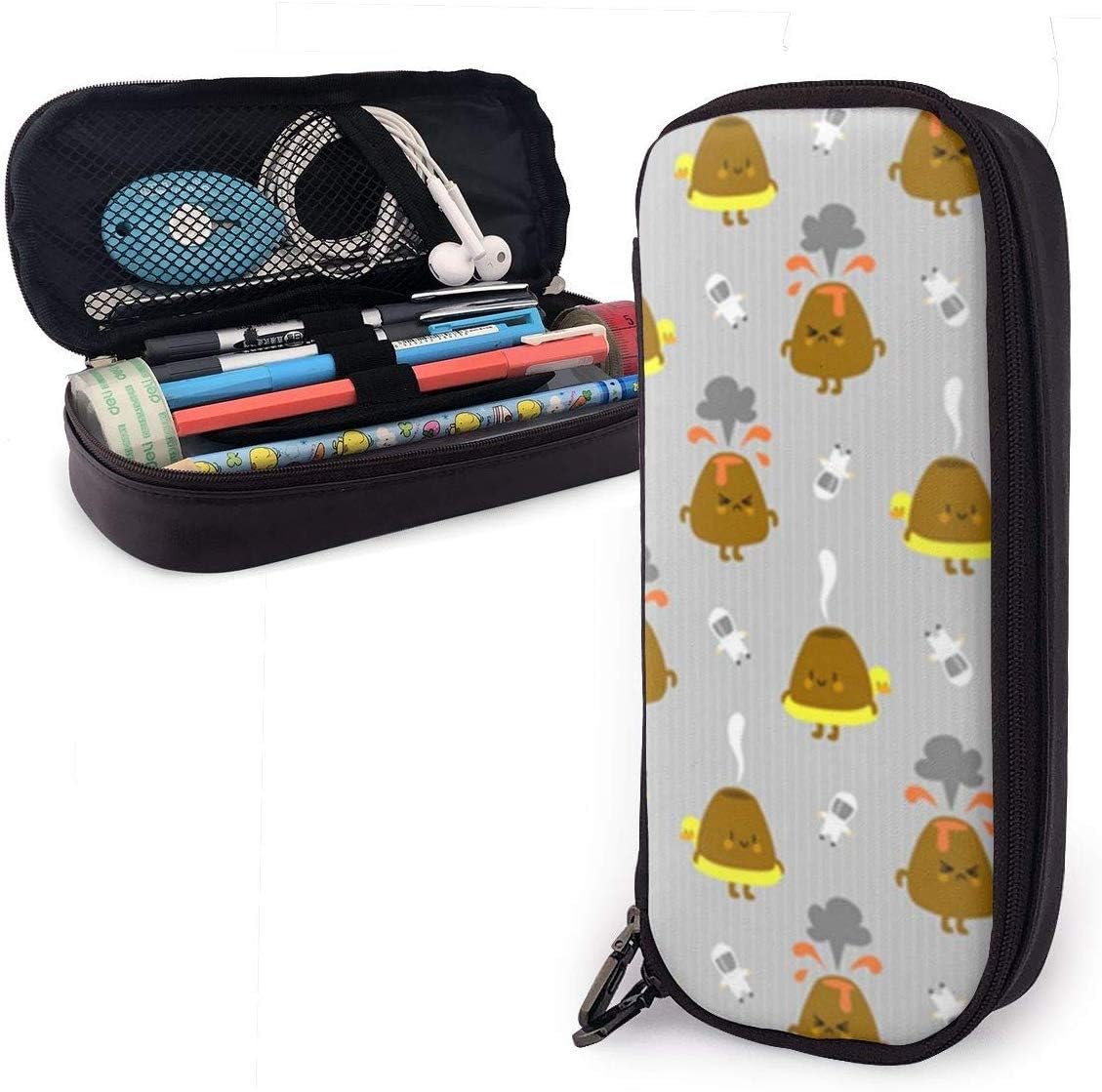 Vulcanolog a Cute Pen Pencil Case Cuero 8 X 3 5 X 1 5 Inch Gran vulcanolog-a-cute-pen-pencil-case-cuero-8-x-3-5-x-1-5-inch-gran