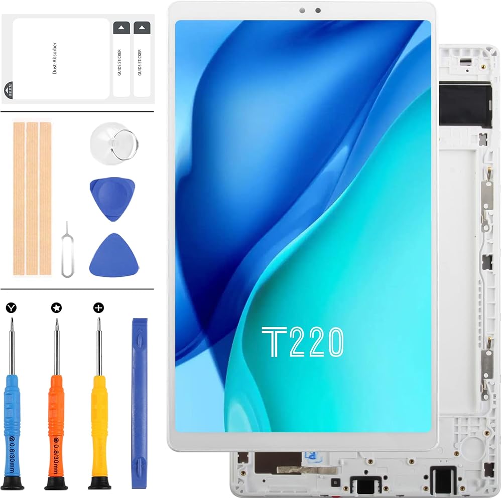 LADYSON LCD Screen Replacement For Samsung Galaxy Tab A7 Lite SM-T220 T220 White