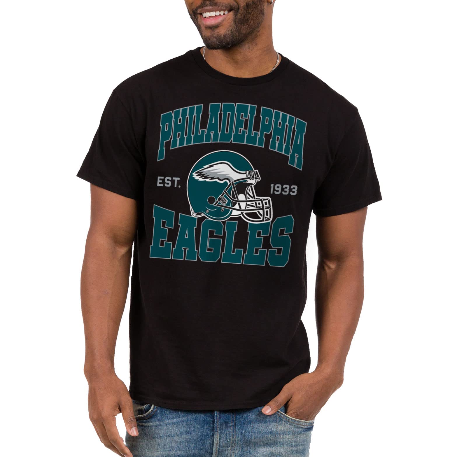 Junk Food Clothing x NFL - Philadelphia Eagles - Team Helmet - Unisex Adult Short Sleeve Fan T-Shirt for Men and Women - Size XX-Large Image Junk Food Clothing x NFL - Philadelphia Eagles - Team Helmet - Unisex Adult Short Sleeve Fan T-Shirt for Men and Women - Size XX-Large Image