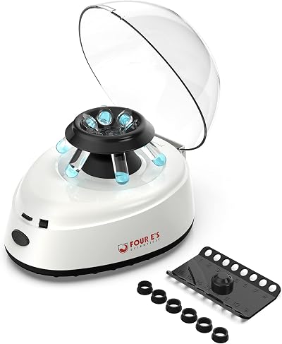 FOUR E'S Mini Centrifuge 5400RPM 8/16 Place Rotor Micro Tubes PCR