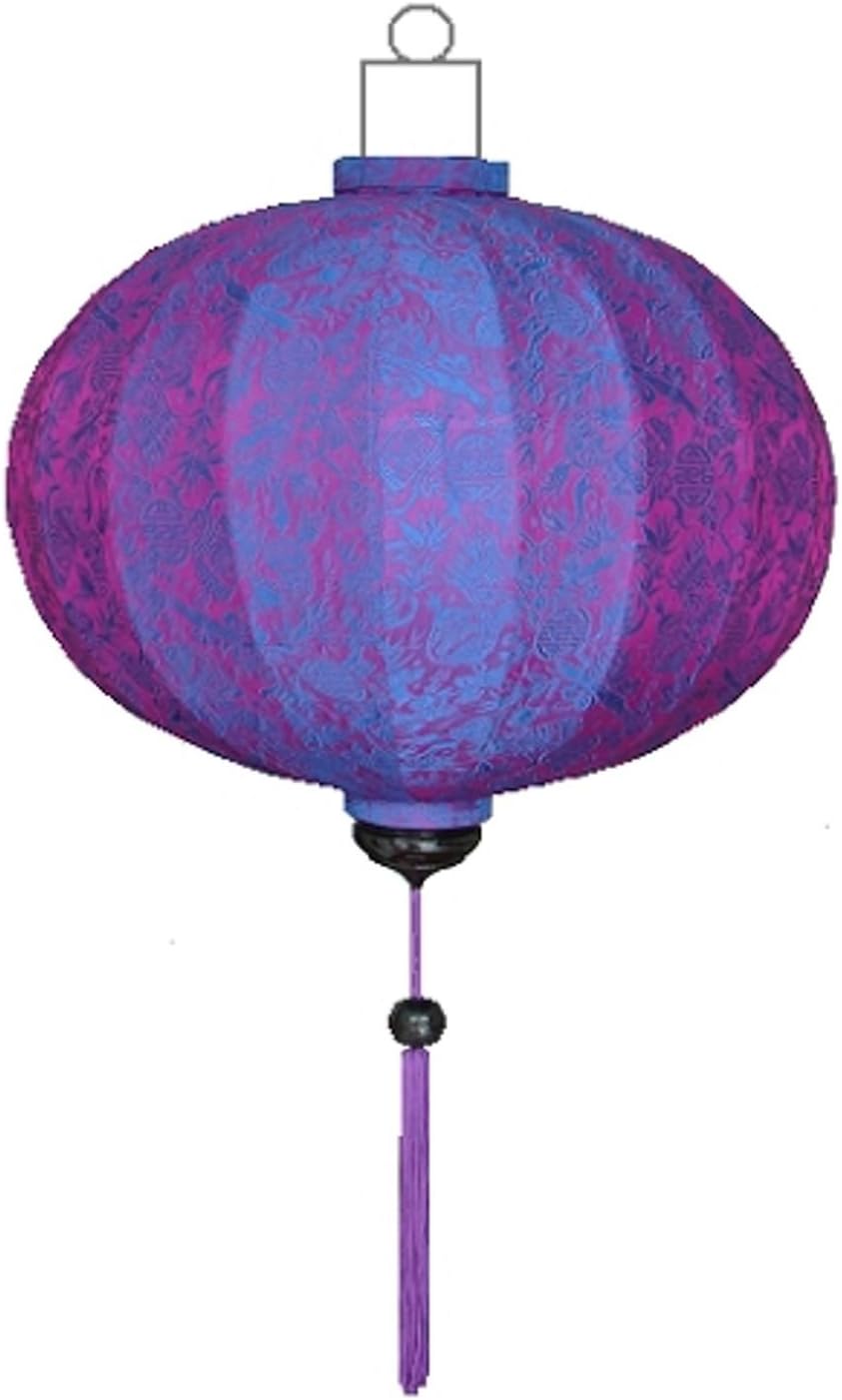 Lampionsenzo Vietnamese Silk Lantern Round Violet by