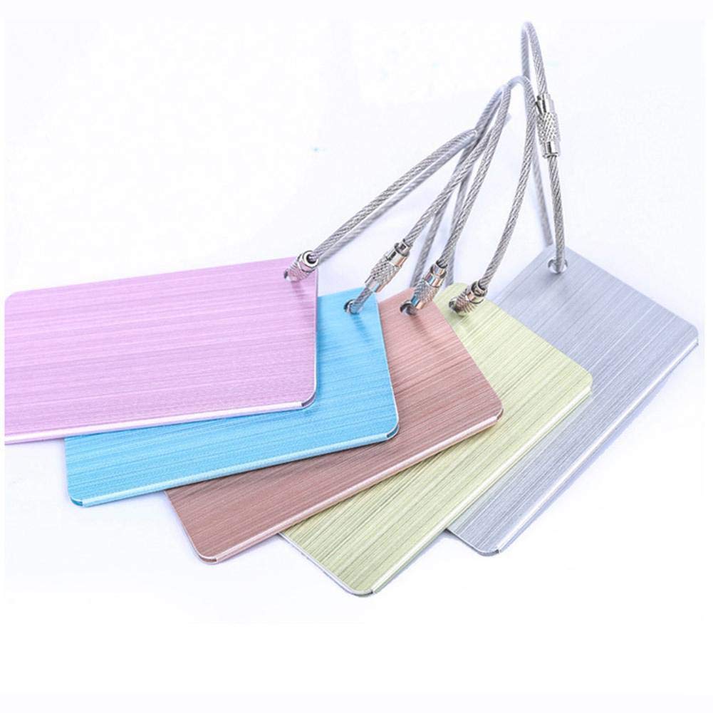 Pawaca Etiquette Bagage Valise Voyage Alliage Daluminium Colore Avion Modele Voyage Bagages Etiquettes Valise Avec Cordes En Acier Inoxydable Flexible Et Resistant Etiquettes Bagages