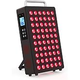 TroupePal Red Light Therapy Panel, 660nm &amp; 850nm, for Face &amp; Body, Black | Skin care, relaxation &amp; daily wellness. 60 dual-chip LEDs, 9 pulse modes, LCD, flicker-free.