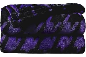 HT&PJ Fleece Throw Blanket Lightweight Cozy Soft Flannel Throws All Seasons Blanket for Bed, Sofa, Couch, Camping, Travel - B