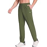baleaf Men's Athletic Pants with Zipper Pockets Lightweight Quick Dry Tapered Sweatpants for Track Workout Running Jogging