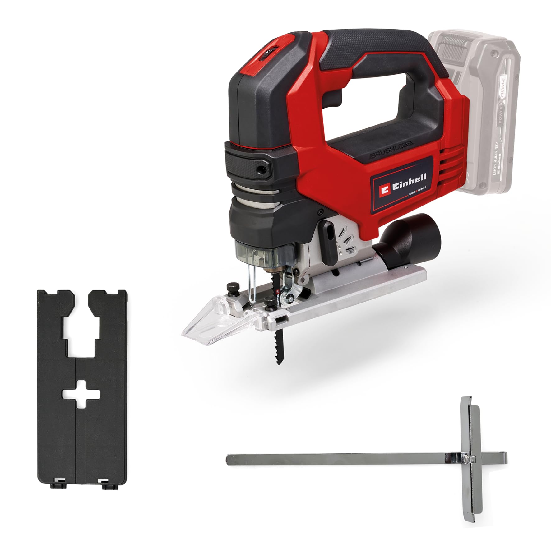 Einhell Professional Akku-Stichsäge TP-JS 18/135 Li BL Power X-Change (18 V, 135 mm Schnitttiefe in Holz, 26 mm Hubhöhe, Brushless, inkl. Sägeblatt, ohne Akku und Ladegerät)