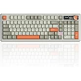 AJAZZ AK980 V2 Tri-Mode Wireless Creamy Mechanical Gaming Keyboard with TFT Smart Display Screen &amp; Knob, 10,000mAh Battery, 98-Key Layout, Hot-Swappable, Gasket-Mounted, Quiet Computer Keyboard